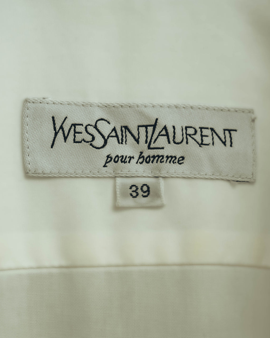 "Yves Saint Laurent" 80's-90's Classic off white dress shirt