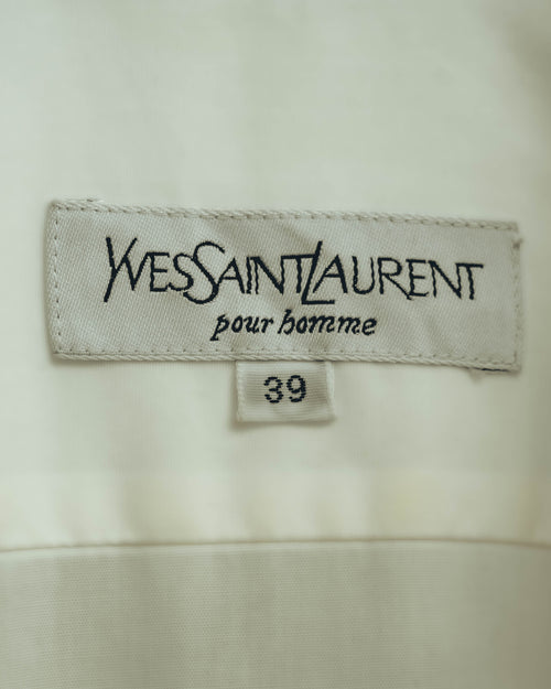 "Yves Saint Laurent" 80's-90's Classic off white dress shirt