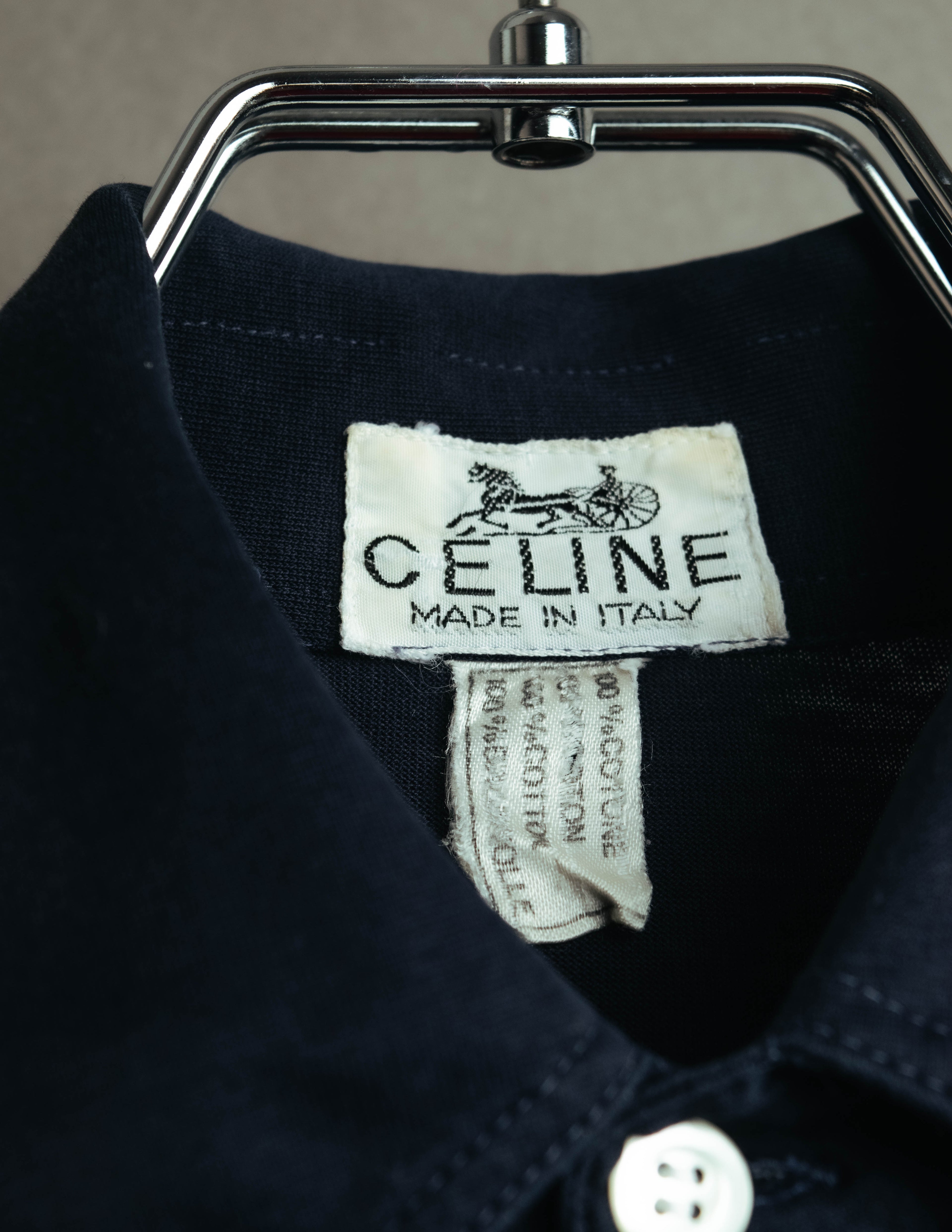 "CÉLINE" 70's-80's Sulky logo embroidered long sleeve shirt