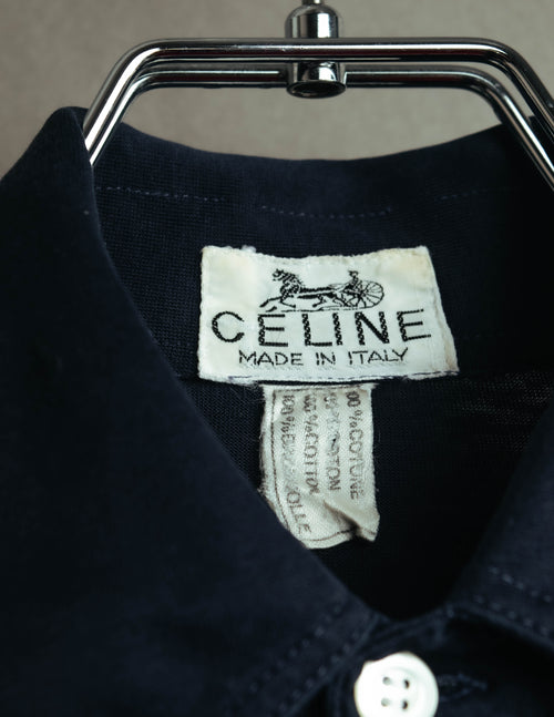 "CÉLINE" 70's-80's Sulky logo embroidered long sleeve shirt