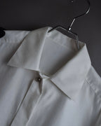 "Christian Dior" Diamond pattern woven metal button shirt