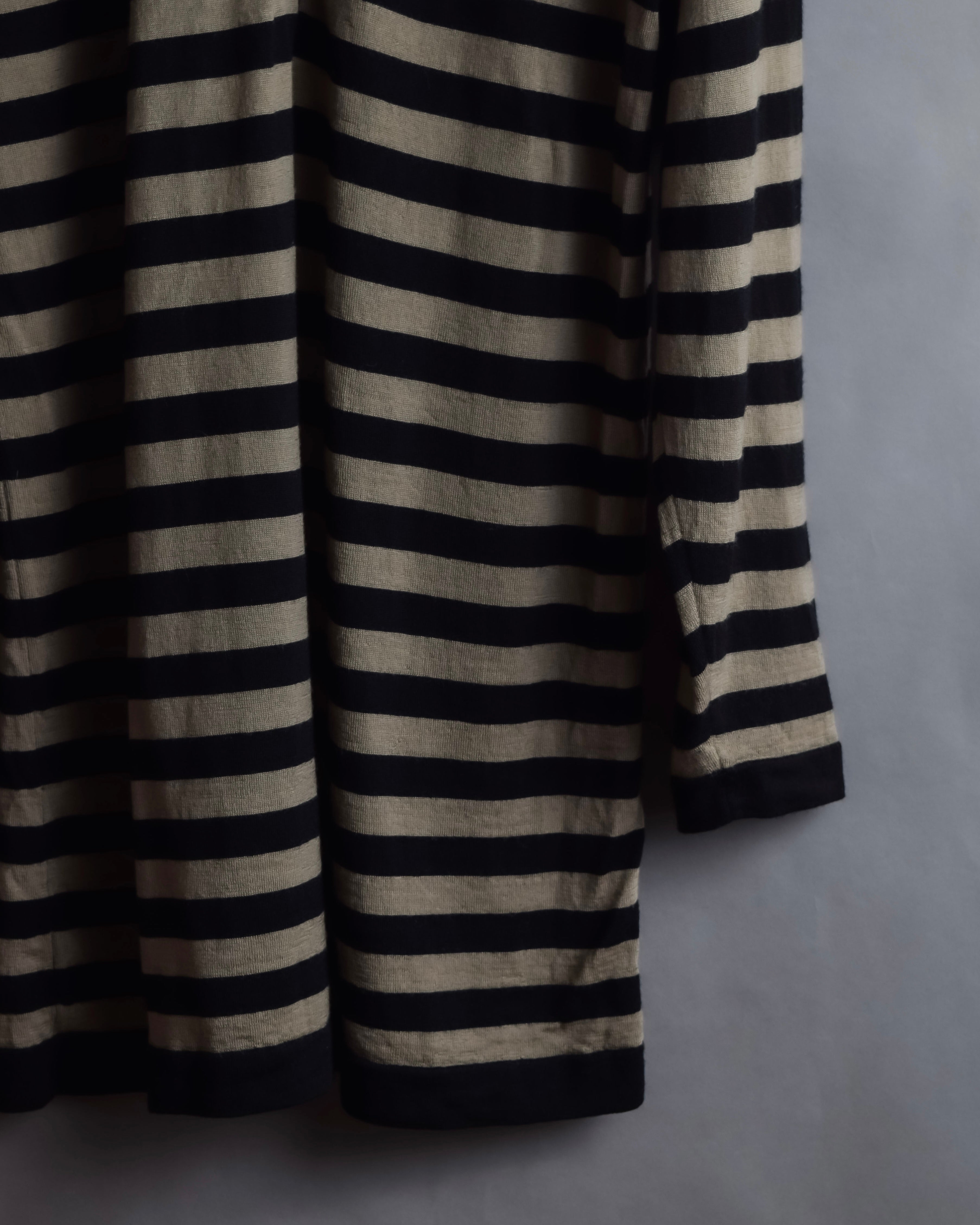 "GIANFRANCO FERRE" Striped contrast collar knit polo