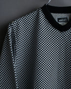 “VERSACE” checkered pattern zip pocket pull over