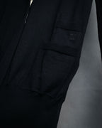 “CELINE” 2010’s Contrast placket wool silk cardigan