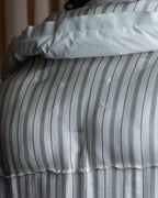 "MAISON MARGIELA" Multi-stripe pattern quilted padded oversized tailored coat