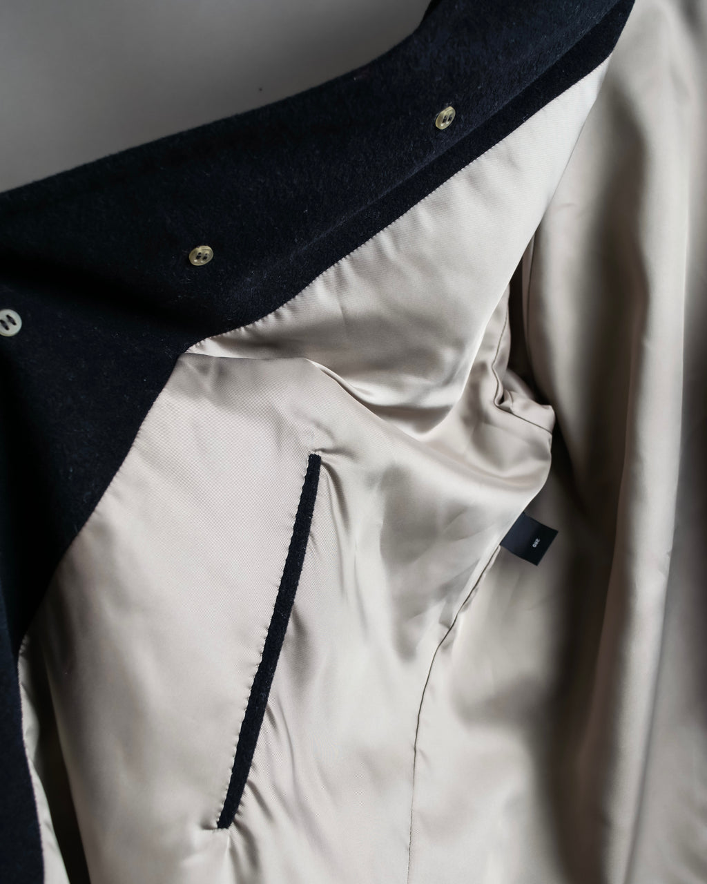 "BURBERRYS" Fly front cashmere blend soutien collar coat