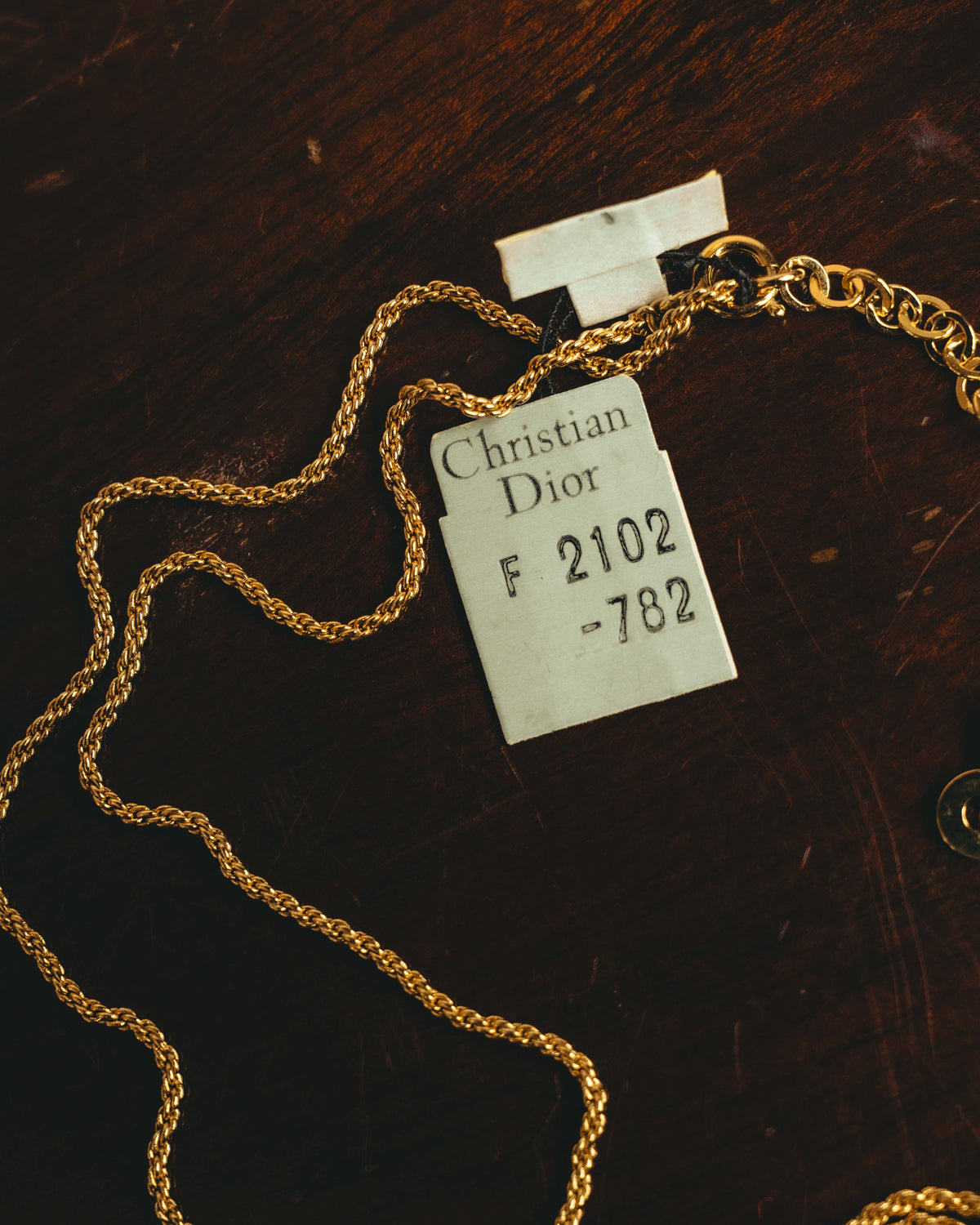 "Christian Dior" 70's-80's Sculptural leaf pendant necklace