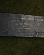-SPECIAL- “CHANEL” Late 80’s-90’s gold button satin neck tie