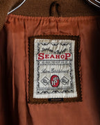 "SEAHOP" Ribbed design suede leather blouson