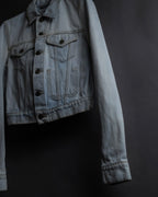 "Acne Studios" Washed light blue short denim jacket