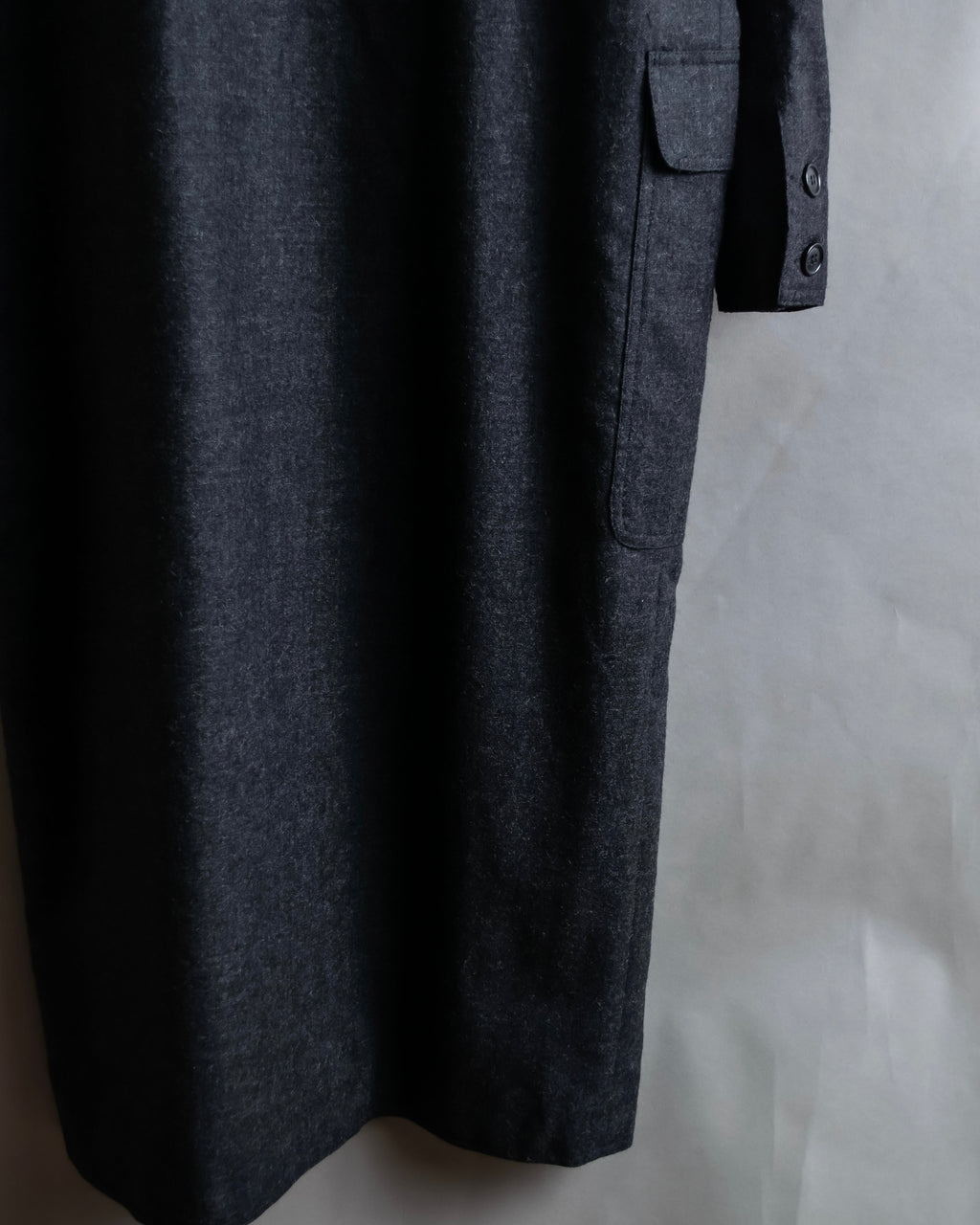 "GUCCI" 70's velvet collar design long coat