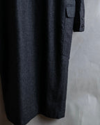 "GUCCI" 70's velvet collar design long coat