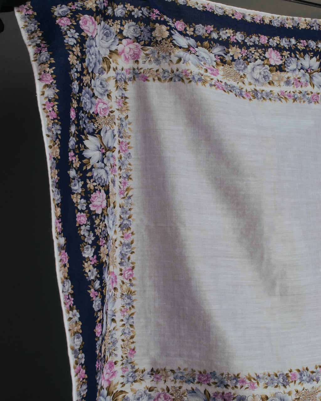 “YVES SAINT LAURENT” 80’s-90’s Floral border scarf