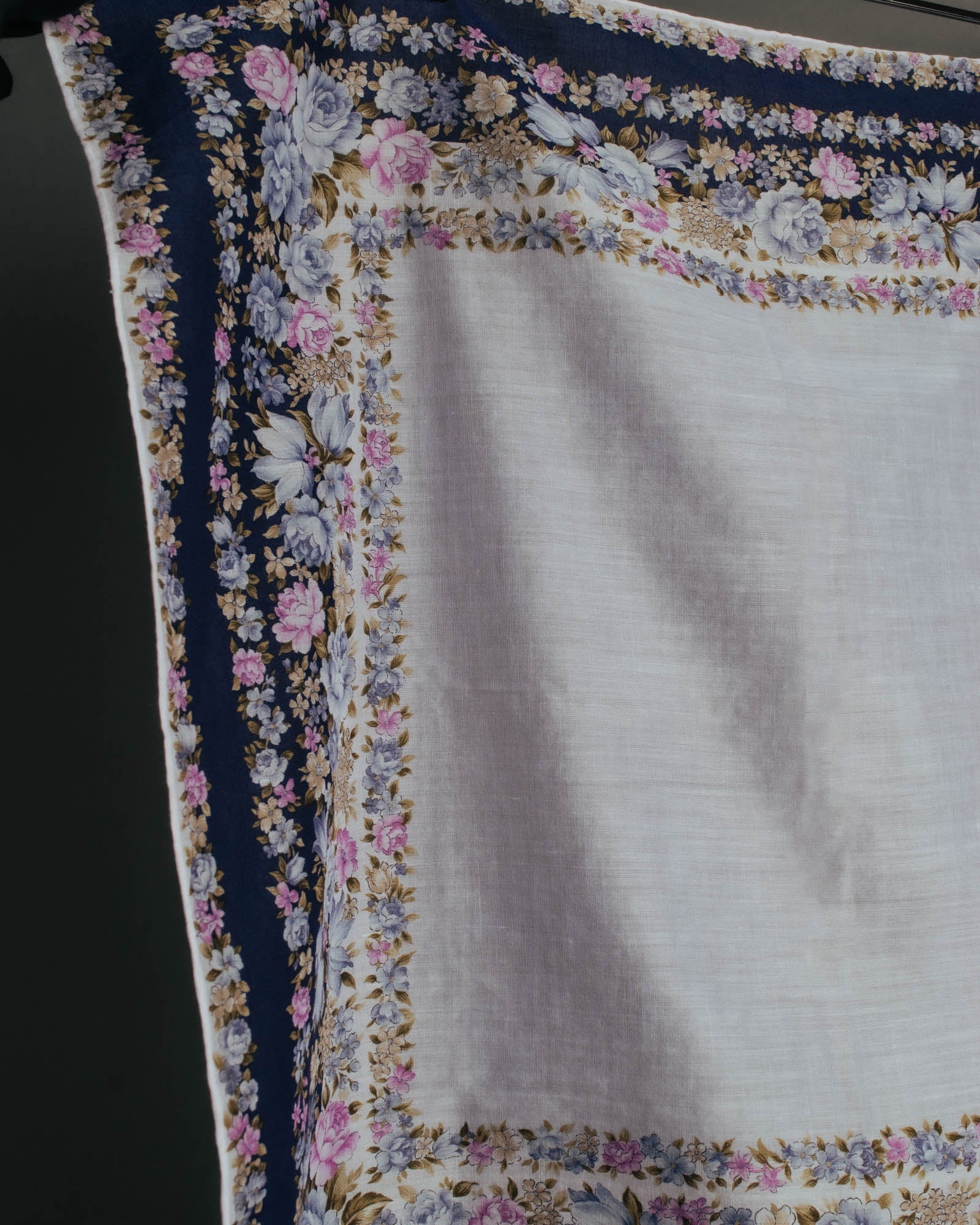 “YVES SAINT LAURENT” 80’s-90’s Floral border scarf