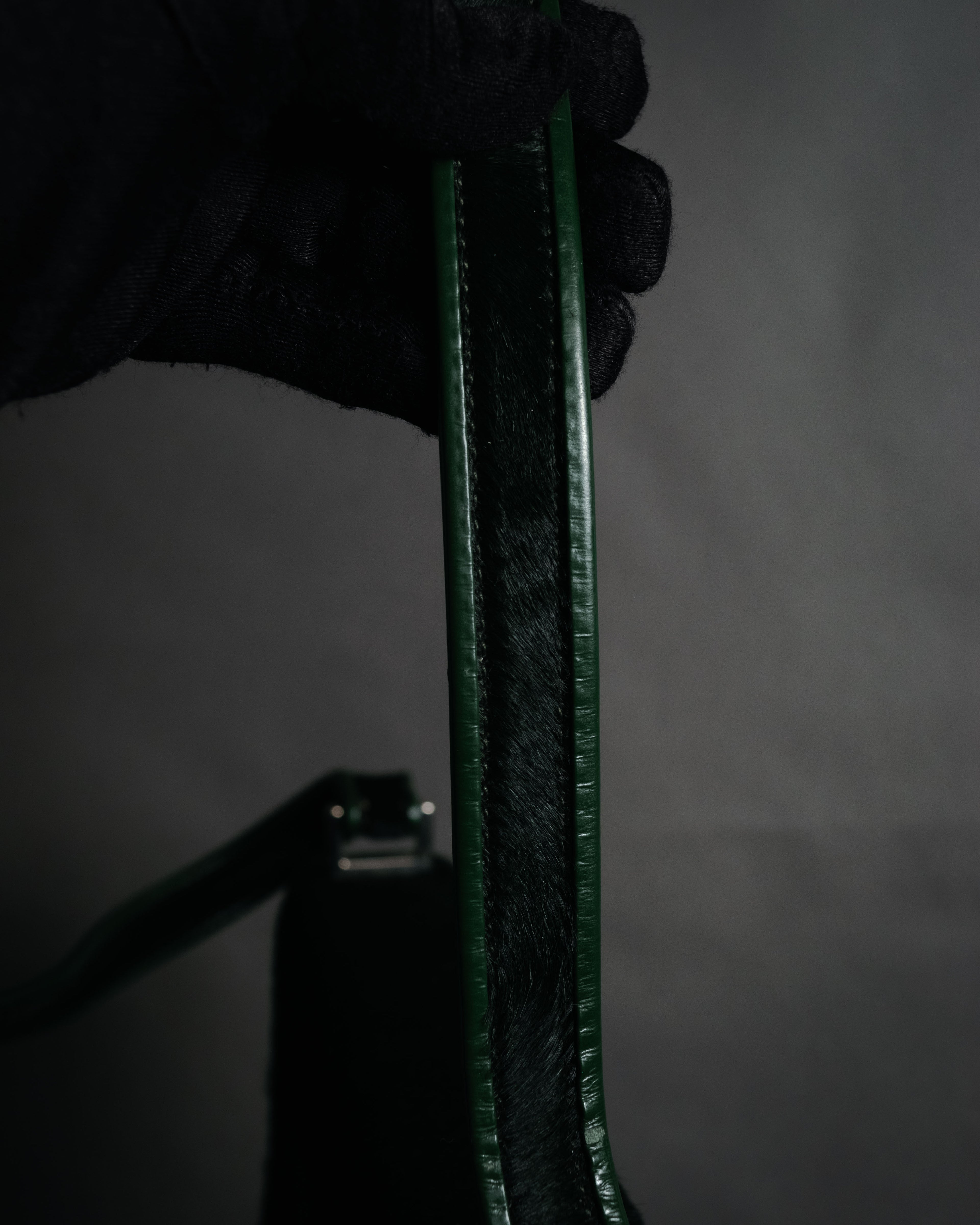 “GUCCI“ 90’s-00’s pony hair structured shoulder bag