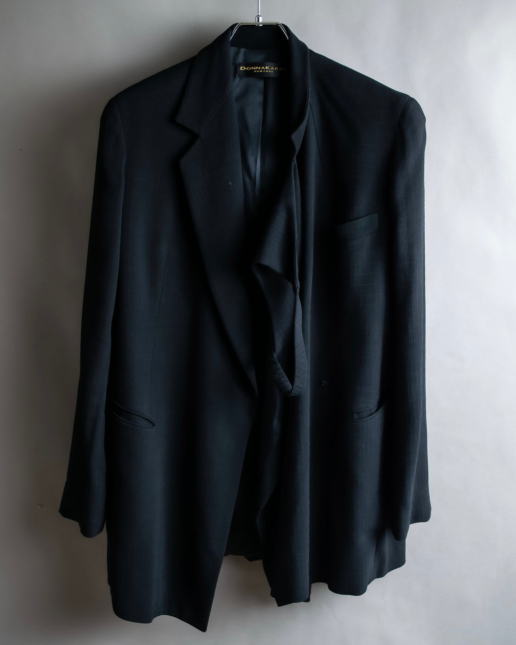 "DKNY" Asymmetrical design woven tailored jacket