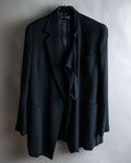 "DKNY" Asymmetrical design woven tailored jacket