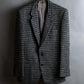 "GIORGIO ARMANI" Twill houndstooth pattern tailored jacket