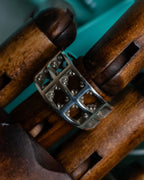 "Tiffany&Co" Silver 925 square cut edged ring