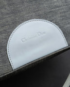 "Christian Dior" Malice Pearl Series greige color canvas shoulder bag