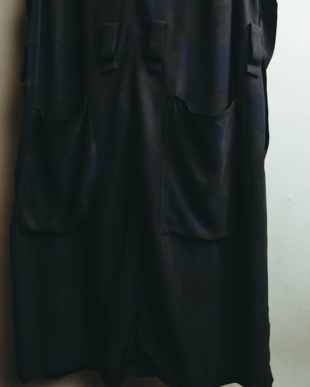"Y's" 00's-10's Layered cupro sleeveless maxi dress