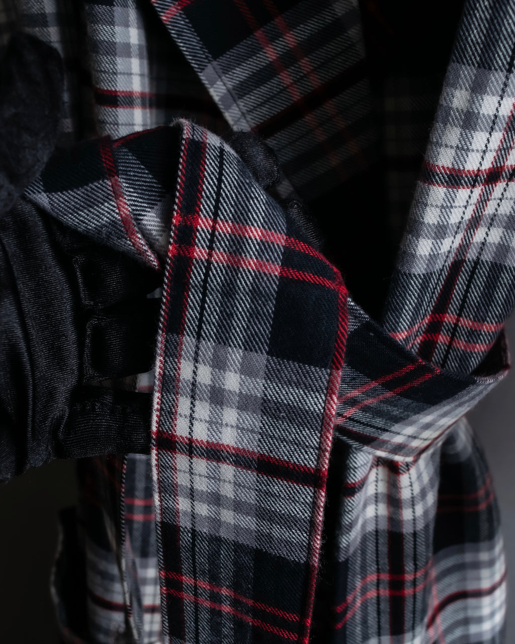 "POLO Ralph Lauren" Check pattern oversized belted gown coat