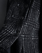 “MAX&Co.” Double-breasted houndstooth tweed coat