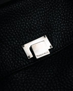 “TIFFANY & CO.” 2010’s Grained leather chain shoulder bag
