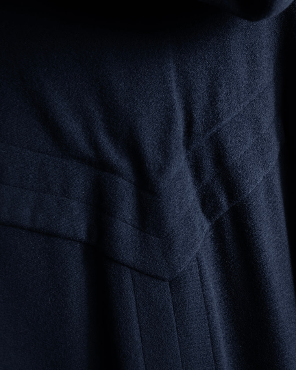 "YVES SAINT LAURENT" Metal toggle design melton wool duffel coat