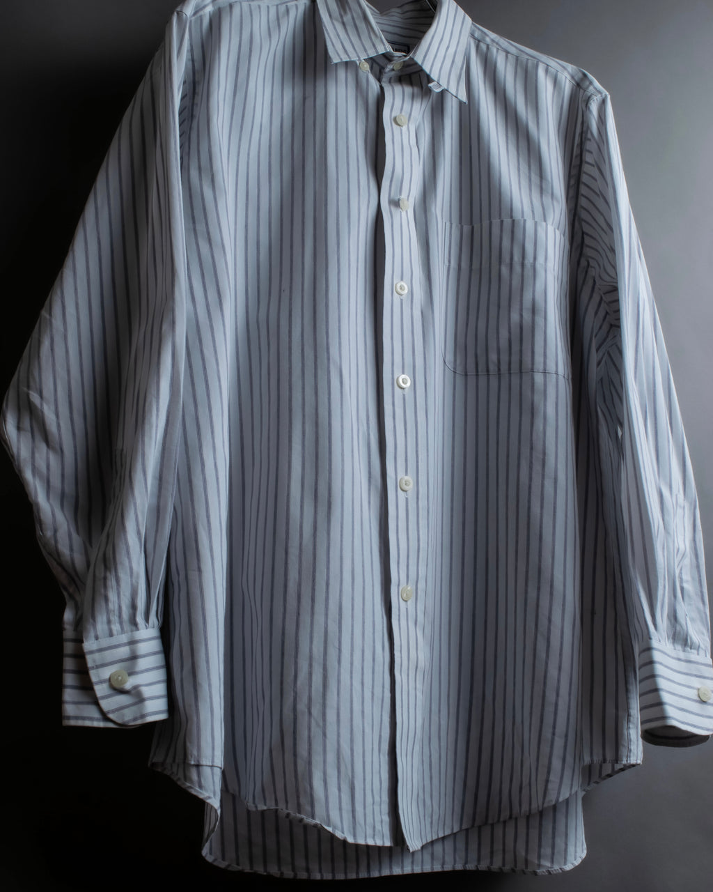 "YVES SAINT LAURENT" Button down design striped shirt