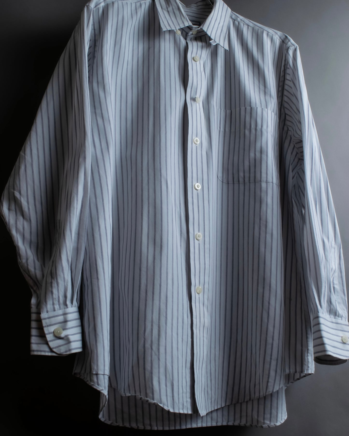 "YVES SAINT LAURENT" Button down design striped shirt