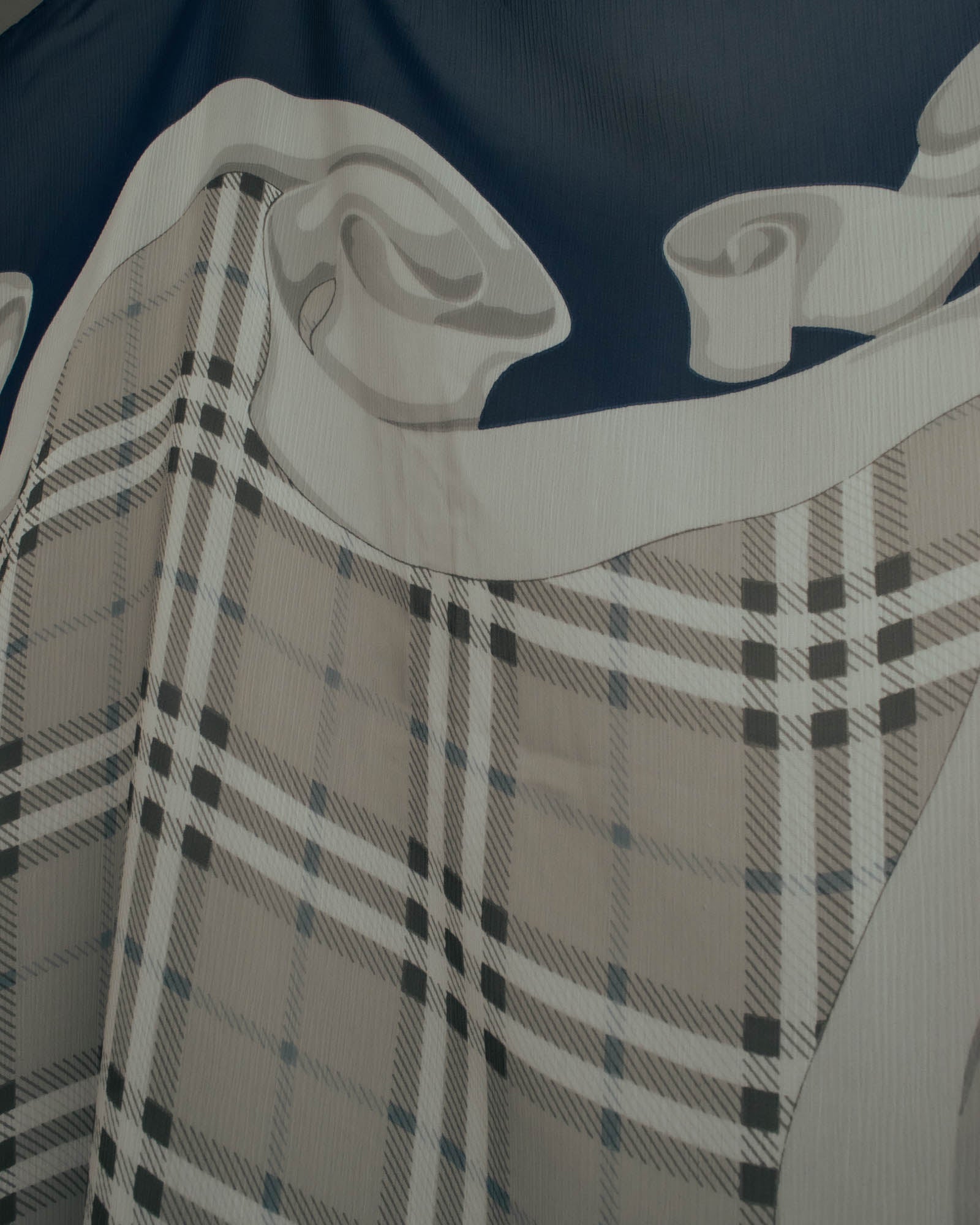 "Burberrys" 80's-90's Lightweight checked scarf