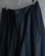 "ISSEY MIYAKE FETE" Fabric change stripe pattern wide slacks