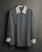 "Christian Dior" 80's-90's Striped silk blouse