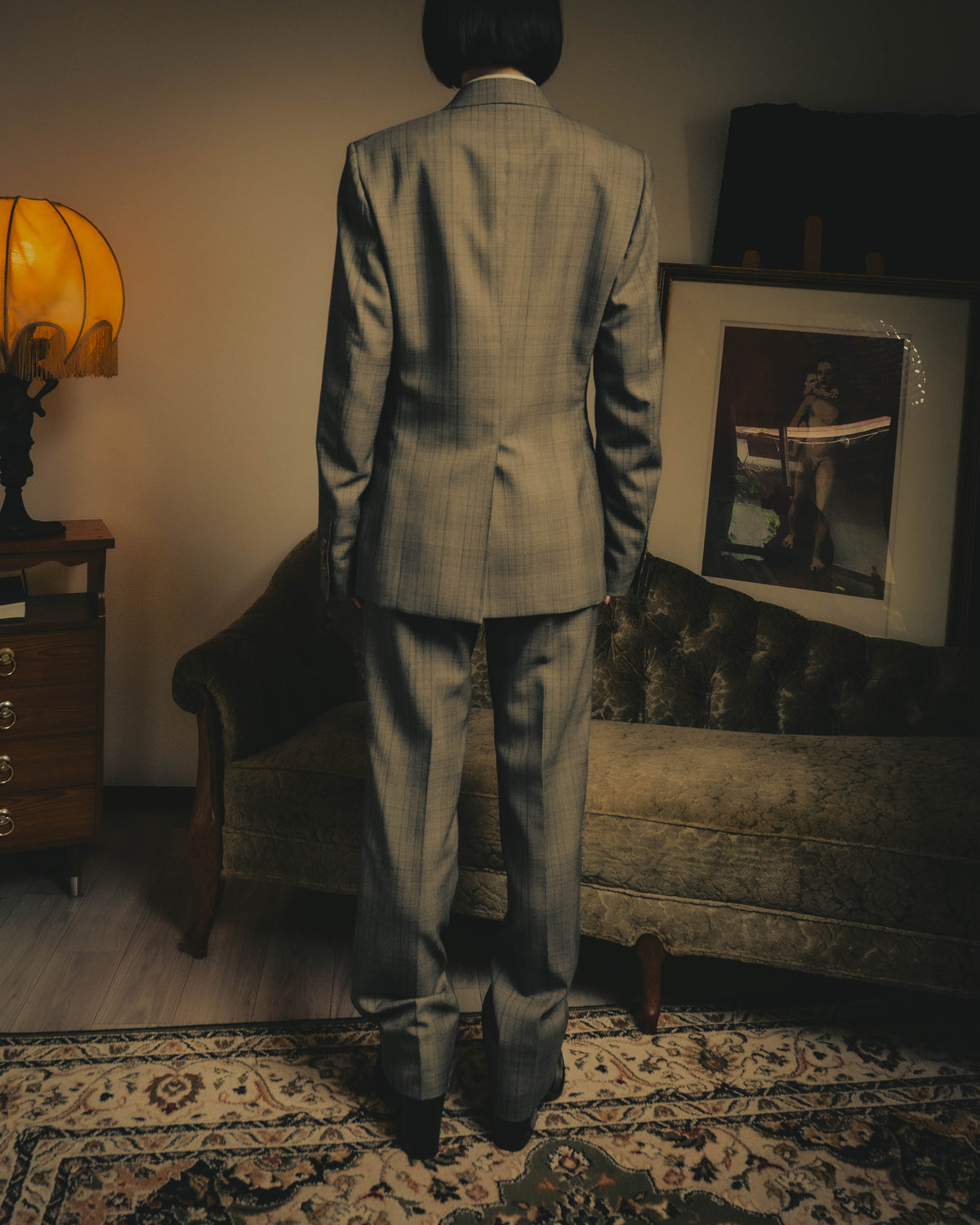 -SPECIAL- “GUCCI” 2019-2021 Glen check double-breasted wool suit