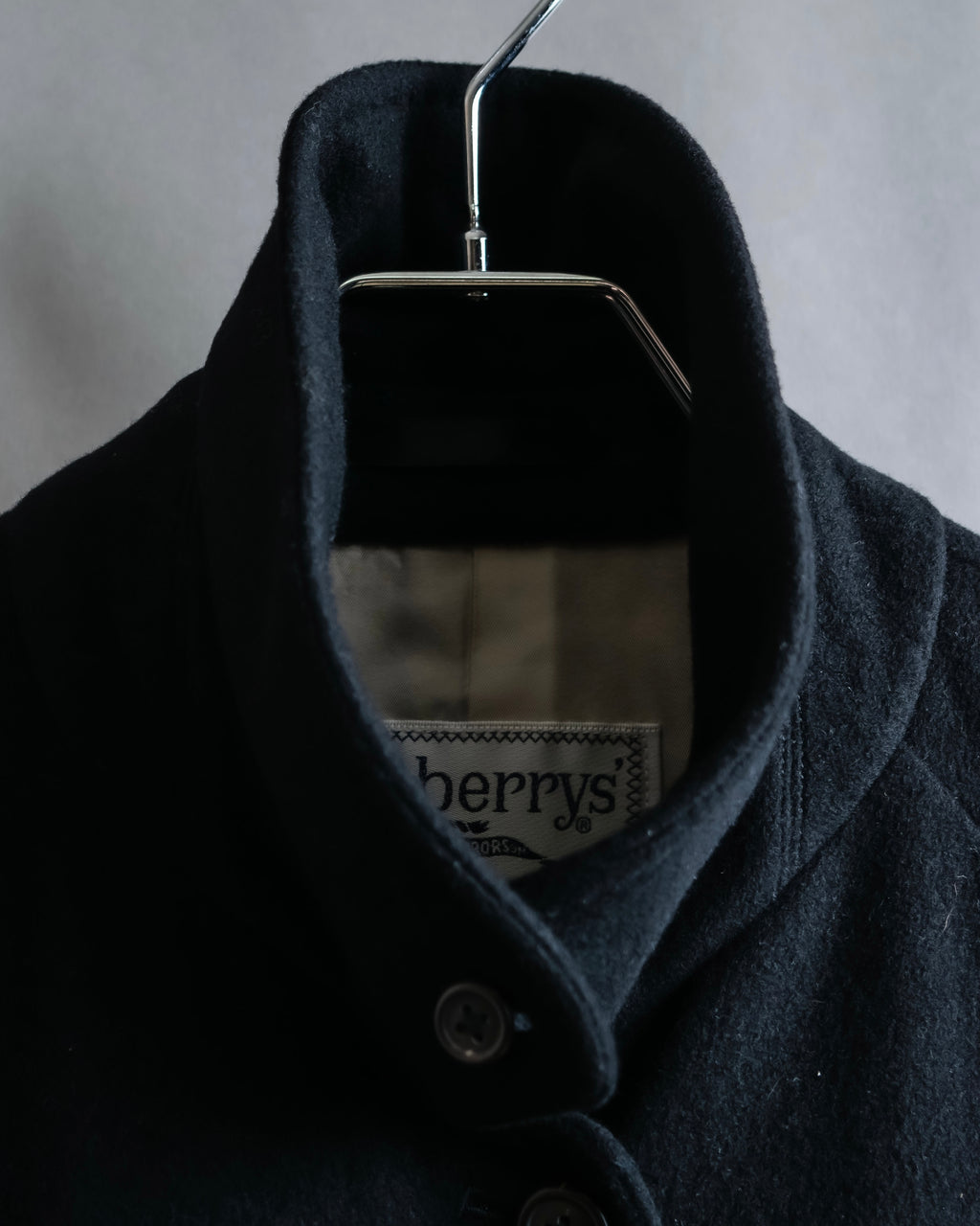 "BURBERRYS" Fly front cashmere blend oversized 2way soutien collar coat
