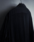 "Saint Laurent Paris" Jacquard pattern silk black shirt