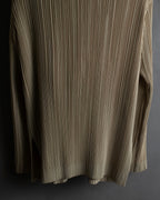 "ISSEY MIYAKE" Fine pleated shirt jacket