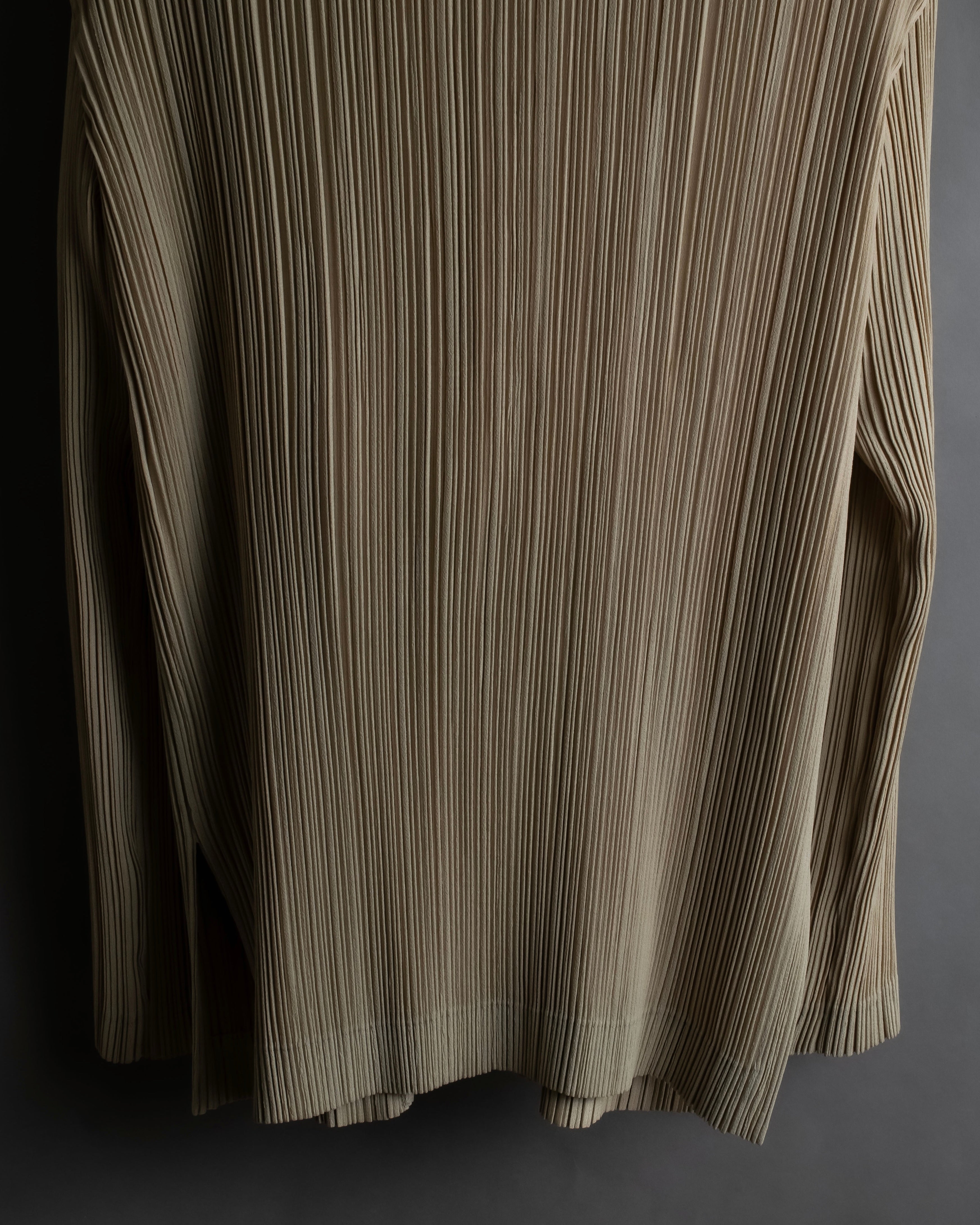 "ISSEY MIYAKE" Fine pleated shirt jacket