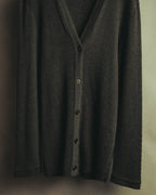 “HERMÈS” 00’s-10’s Cashmere silk ribbed V-neck cardigan