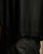 "ISSEY MIYAKE" 01AWRough knit fringe design cardigan