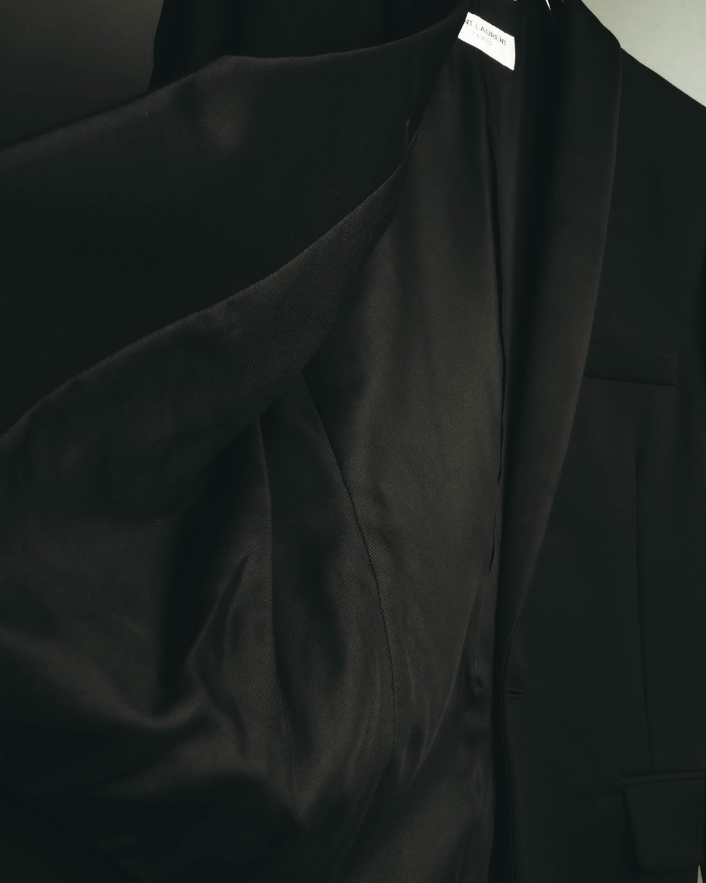 -SPECIAL- “Saint Laurent” 2012-2016 Single-button satin-lapel wool jacket