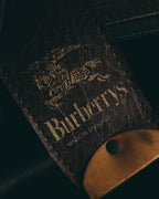 -SPECIAL- "Burberrys" 80's-90's Classic check textured leather boston bag