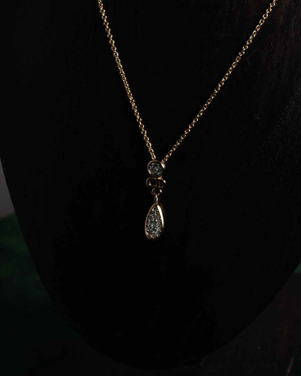 "Christian Dior" 00’s crystal pave cd drop necklace and earrings set