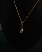 "Christian Dior" 00’s crystal pave cd drop necklace and earrings set