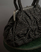 "JUNYA WATANABE COMME des GARCONS" Mixed tweed gathered detail clasp bag