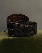 “Yves Saint Laurent” 00’s Wide eyelet leather belt