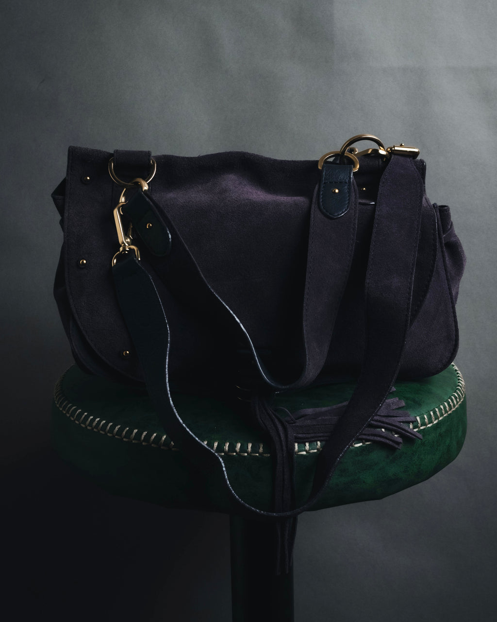 "See By Chloé" 2010s Suede tassel saddle Collins shoulder bag