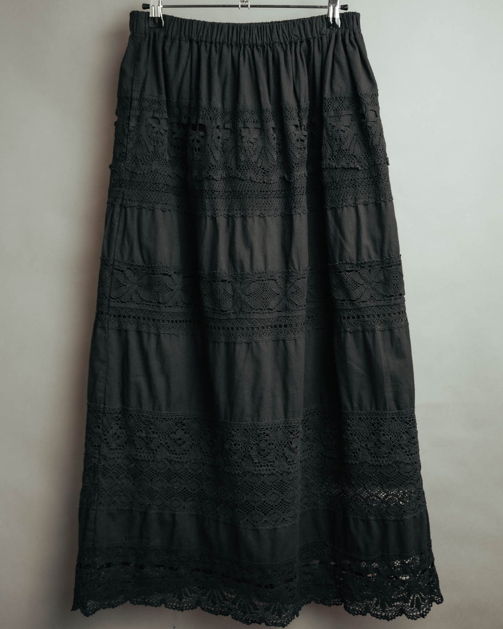 -SPECIAL- “tricot COMME des GARÇONS“ 2002SS Lace panel gathered skirt