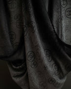 "CHANEL" Logo engraved design cashmere super large stole